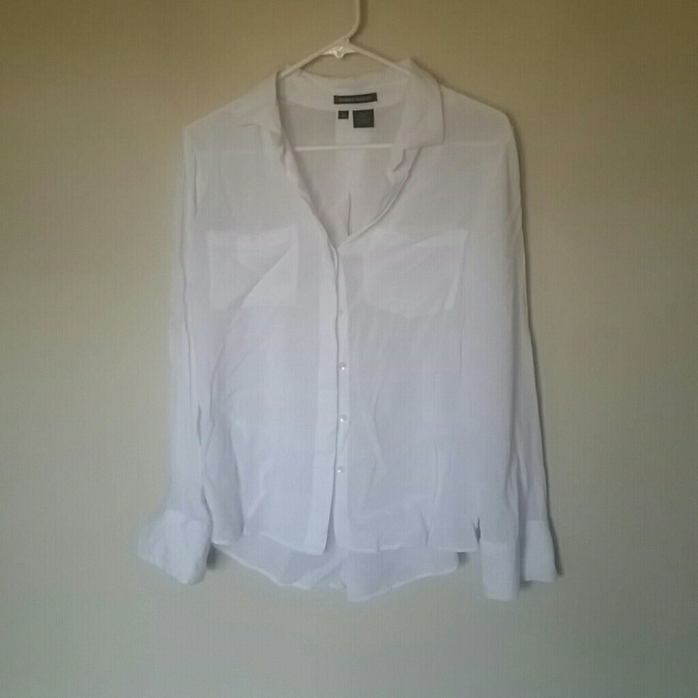 🍄Sandra ingrish  white button down top small